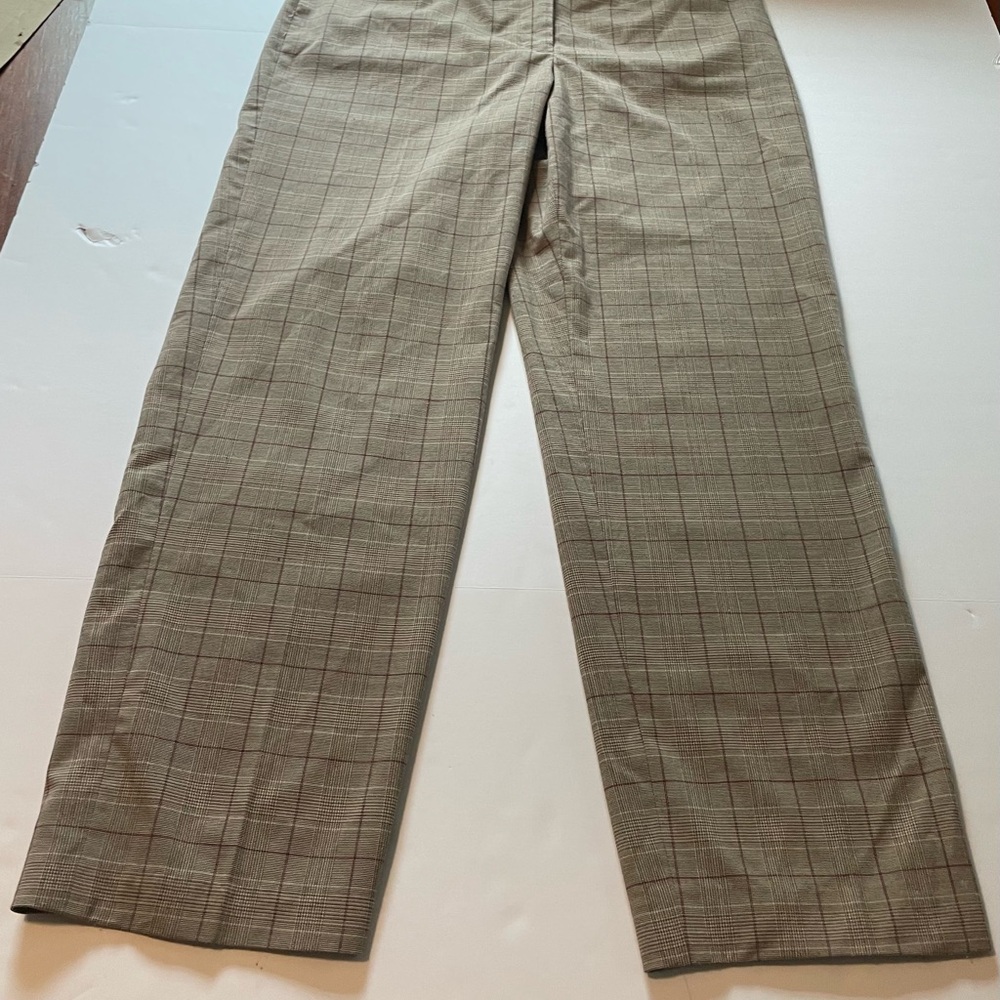Liz Claiborne Women’s Plaid Dress Pants in Tan and Gray